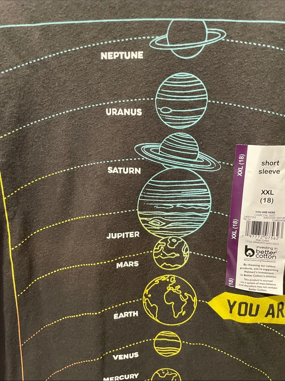 NEW 🆕 Graphic Solar System Tee with Neon Accents